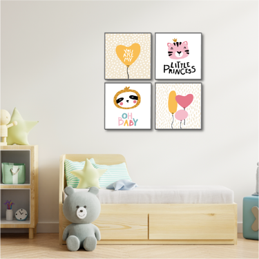 MAGIC FRAME SET - LITTLE PRINCES (4 PIECE)